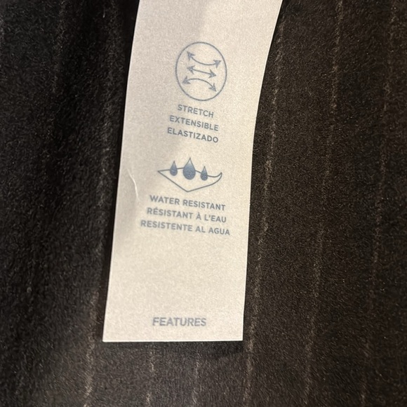 Tommy Hilfiger FLEX Mens Black Pinstripe Wool Blend Overcoat, 40 Reg - Picture 6 of 6